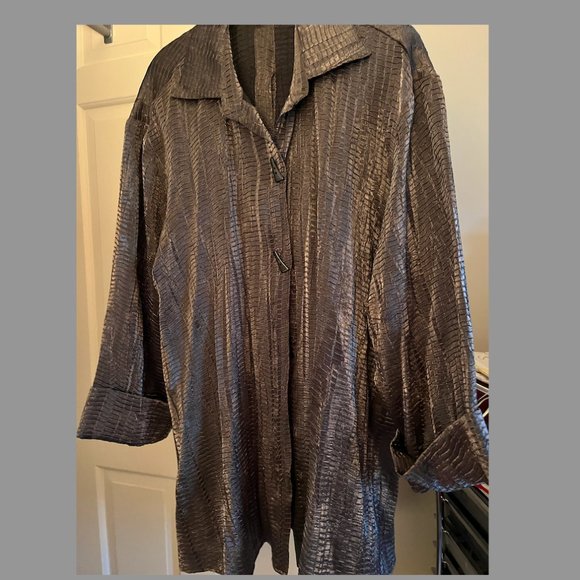 Bronze Metallic Textured Top - Picture 1 of 2